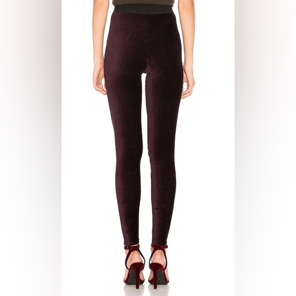 Free People Here We Go High Waist Velvet Striped Leggings